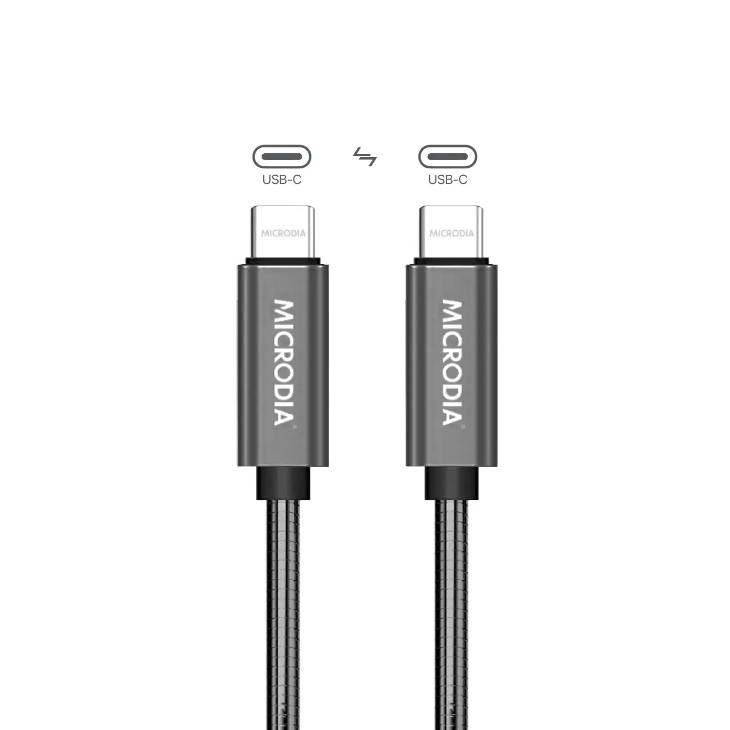 MICRODIA ExeCable™ Steel PD60W USB-C to USB-C Charge & Sync Cable