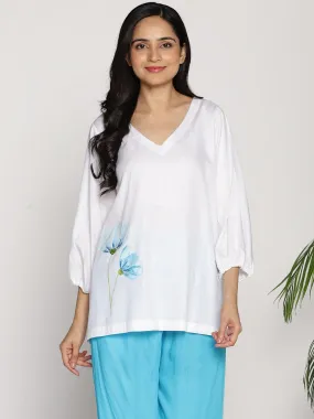 MilkyWhite Rayon Top - Kefi