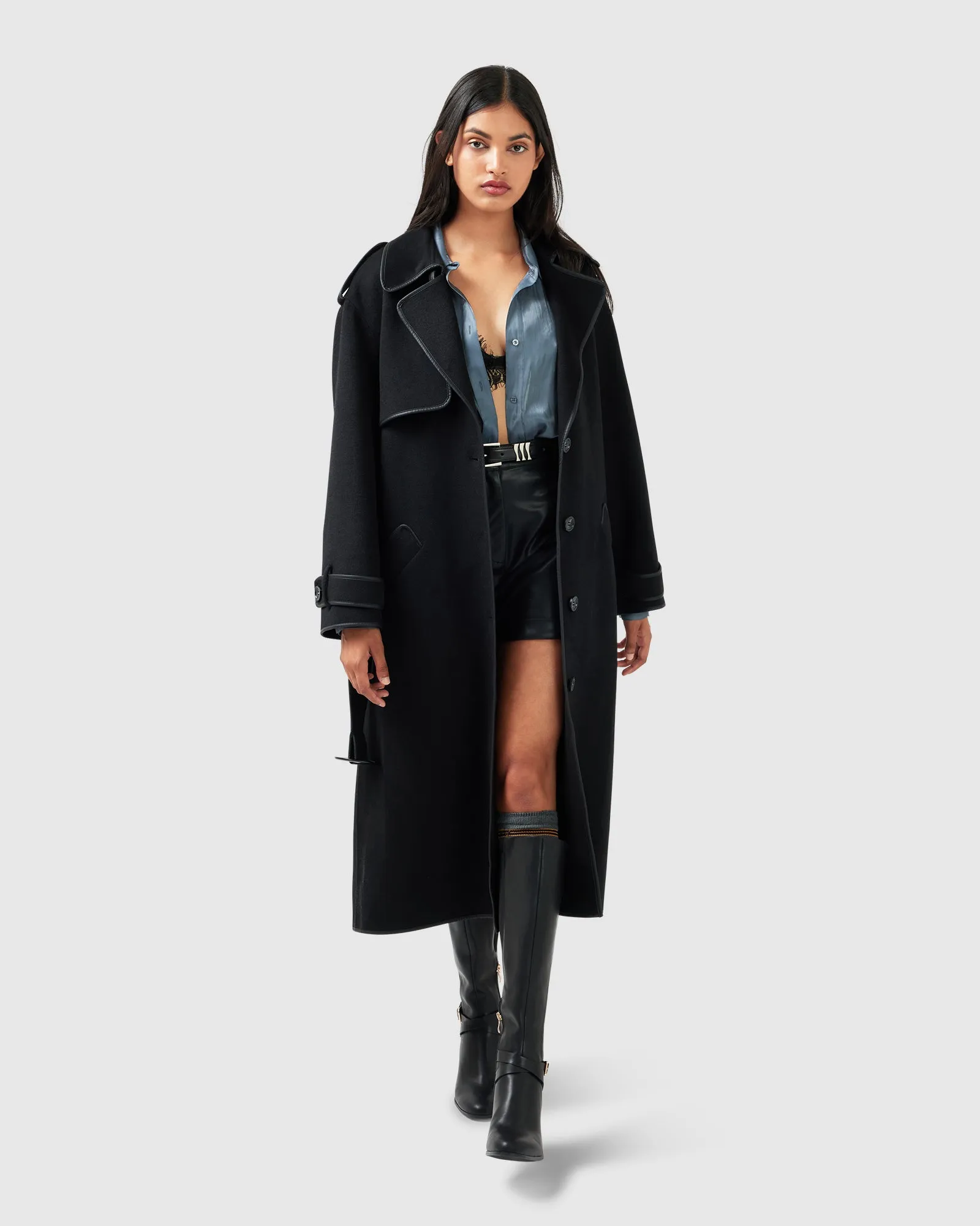 Million Reasons Belted Coat - Black