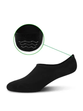 No Show, Non-Slip Black Socks