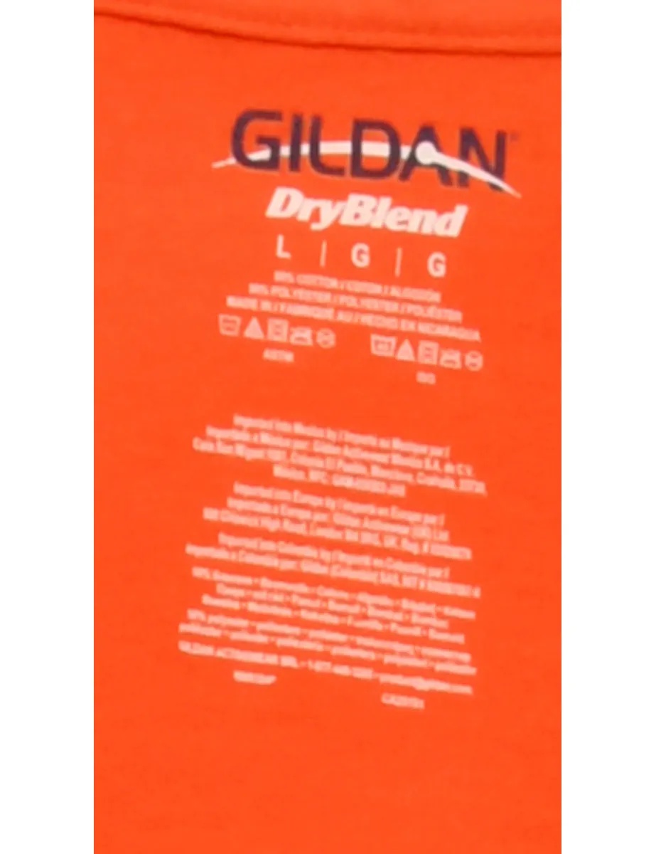 Orange Gildan Printed T-shirt - L