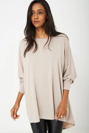 Oversized Tunic Top in Beige