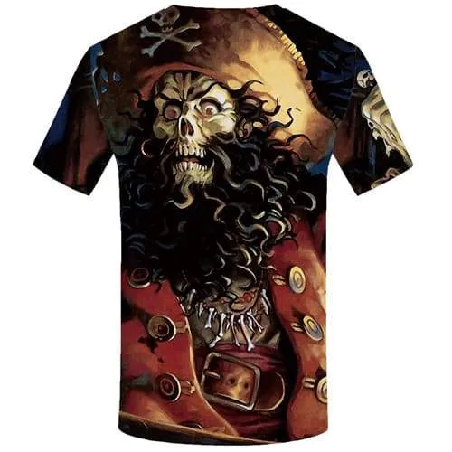 Pirate T shirts Men Cartoon Tshirts Novelty Vintage Tshirt Printed Film T-shirts Graphic Short Sleeve Fashion Men Tee O-neck