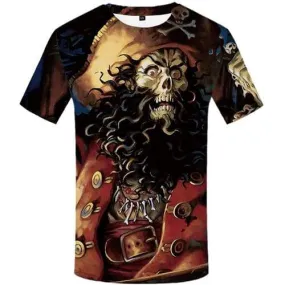 Pirate T shirts Men Cartoon Tshirts Novelty Vintage Tshirt Printed Film T-shirts Graphic Short Sleeve Fashion Men Tee O-neck