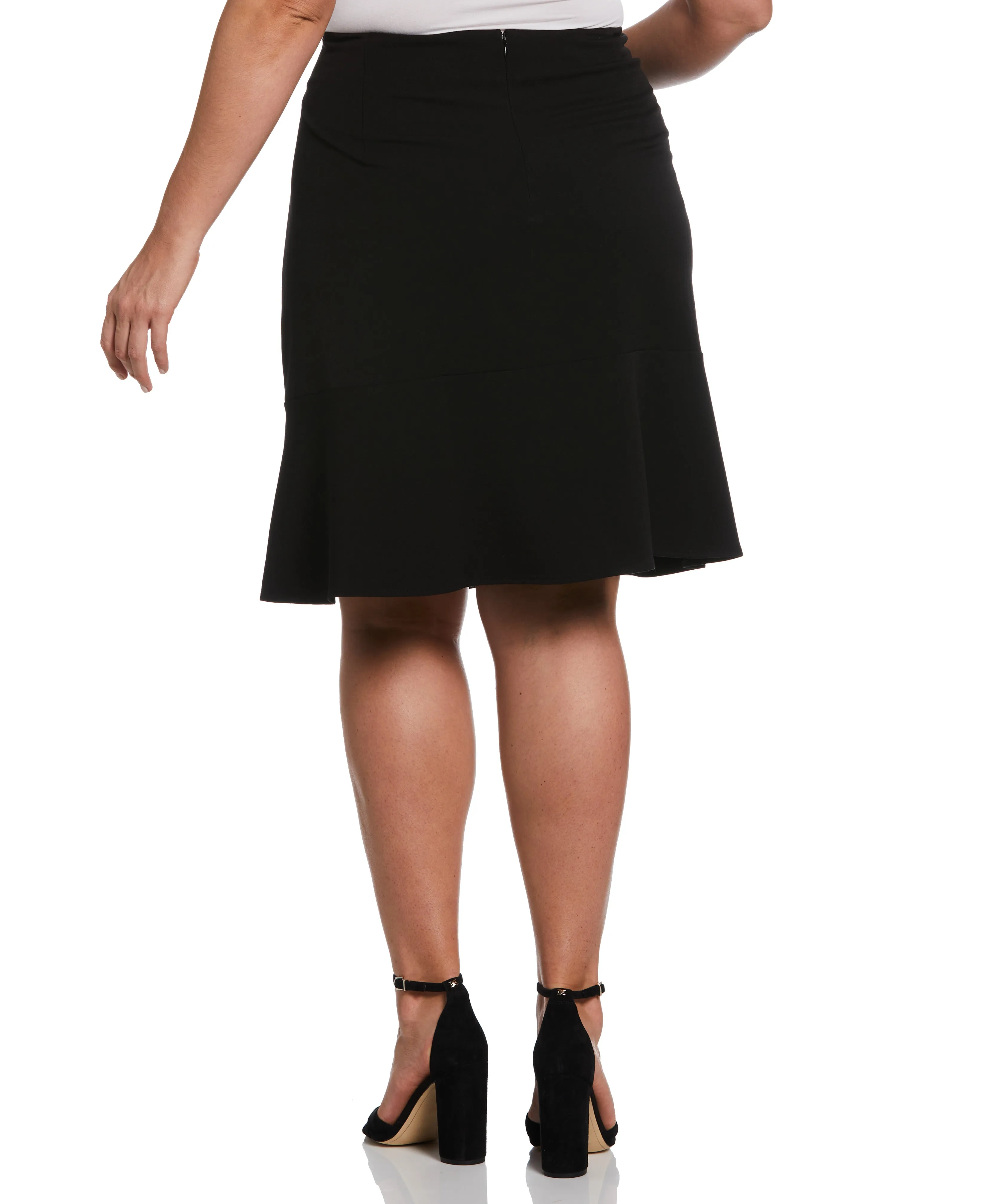 Plus Size A Line Flounce Skirt