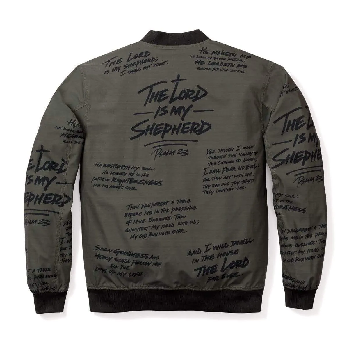 Psalm 23 Bomber Jacket - Army