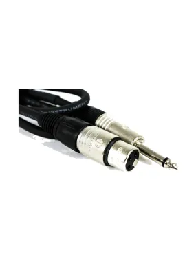 Rapco NHZ-3, XLR Female to 1/4 Inch TS Male, Pin 3 to Tip, 3 Foot