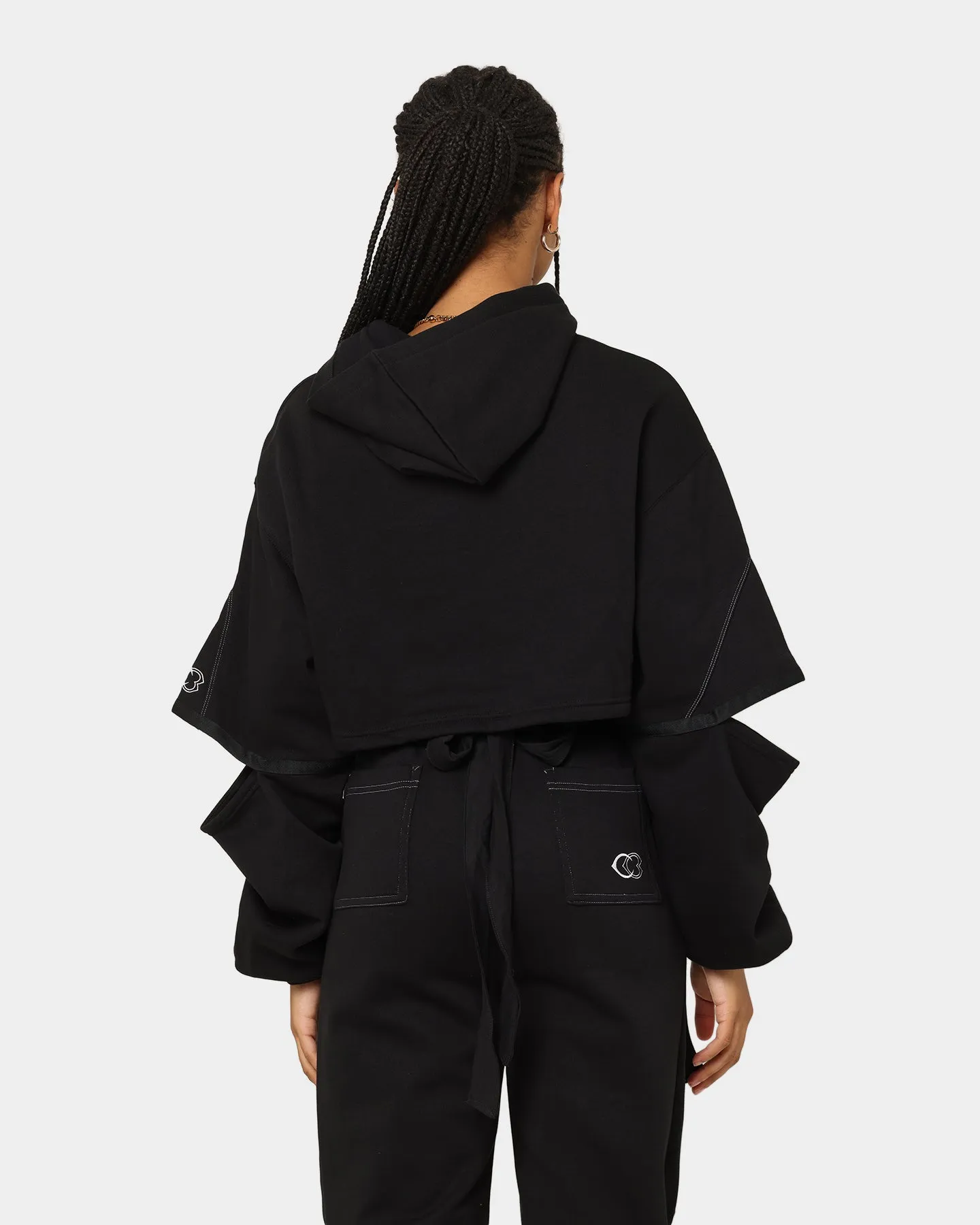 Reebok Women's Cardi B X Reebok Knit Sweatshirt Black