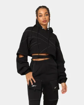 Reebok Women's Cardi B X Reebok Knit Sweatshirt Black