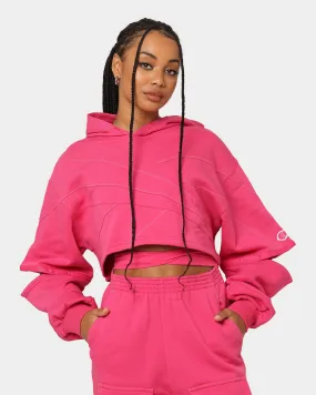 Reebok Women's Cardi B X Reebok Knit Sweatshirt Pink Fusion