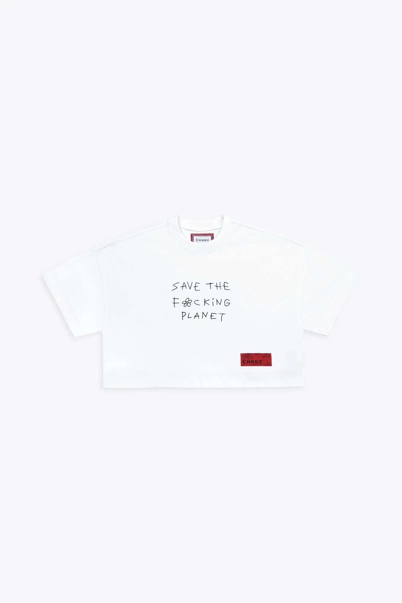 Save the Planet S/S Crop (White)