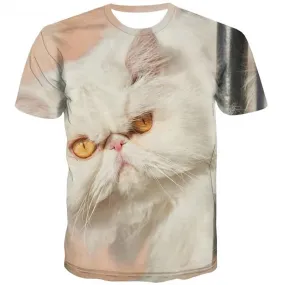 shirt kitten clothing cat men Casual pet art costume