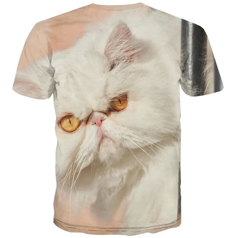 shirt kitten clothing cat men Casual pet art costume