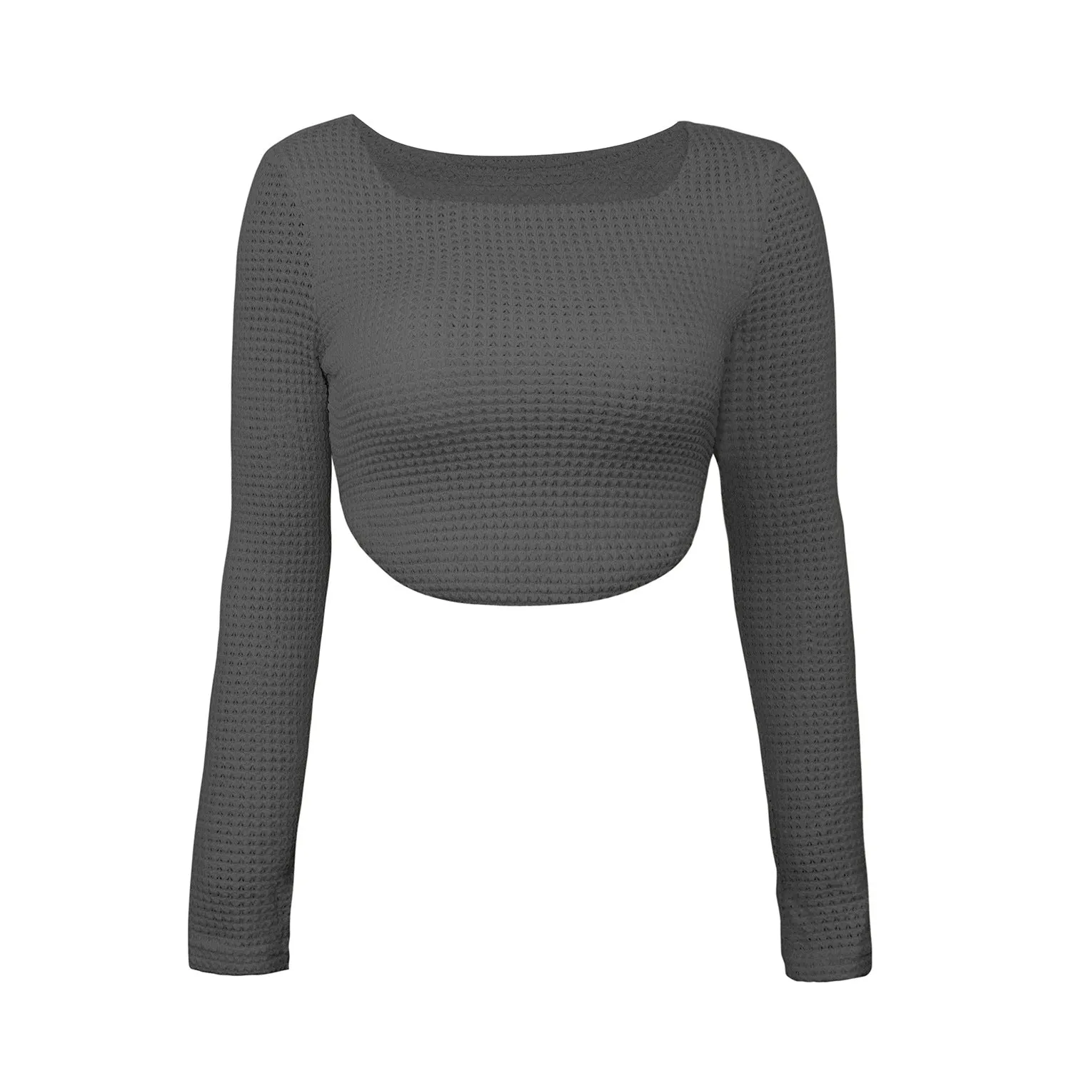 Short Slim-fit Sexy Square Neck Knitted Sweater Wide Neck Long Sleeve T-shirt Jumper