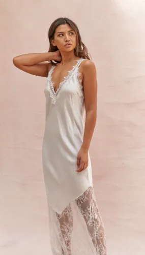 SOLANGE SLIP DRESS - MOONBEAM