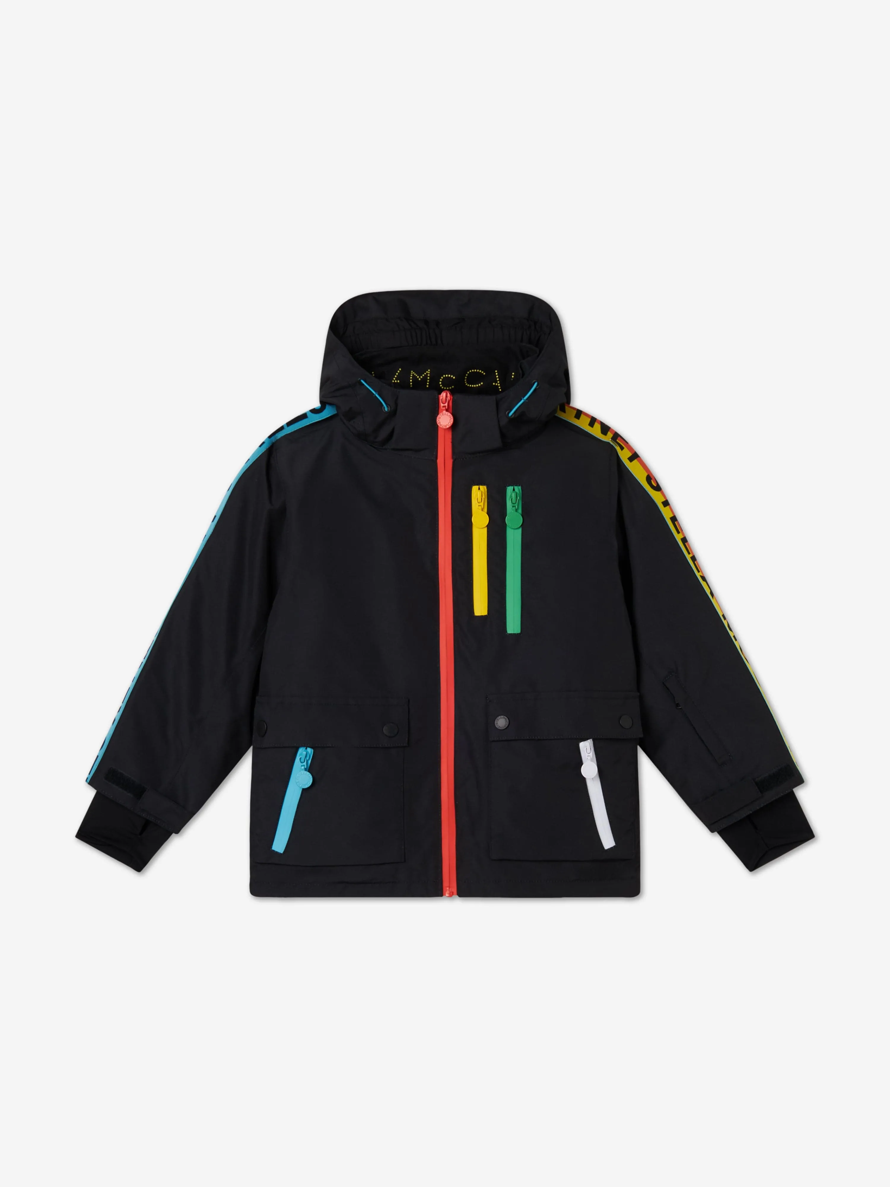 Stella McCartney Kids Branded Ski Jacket in Black