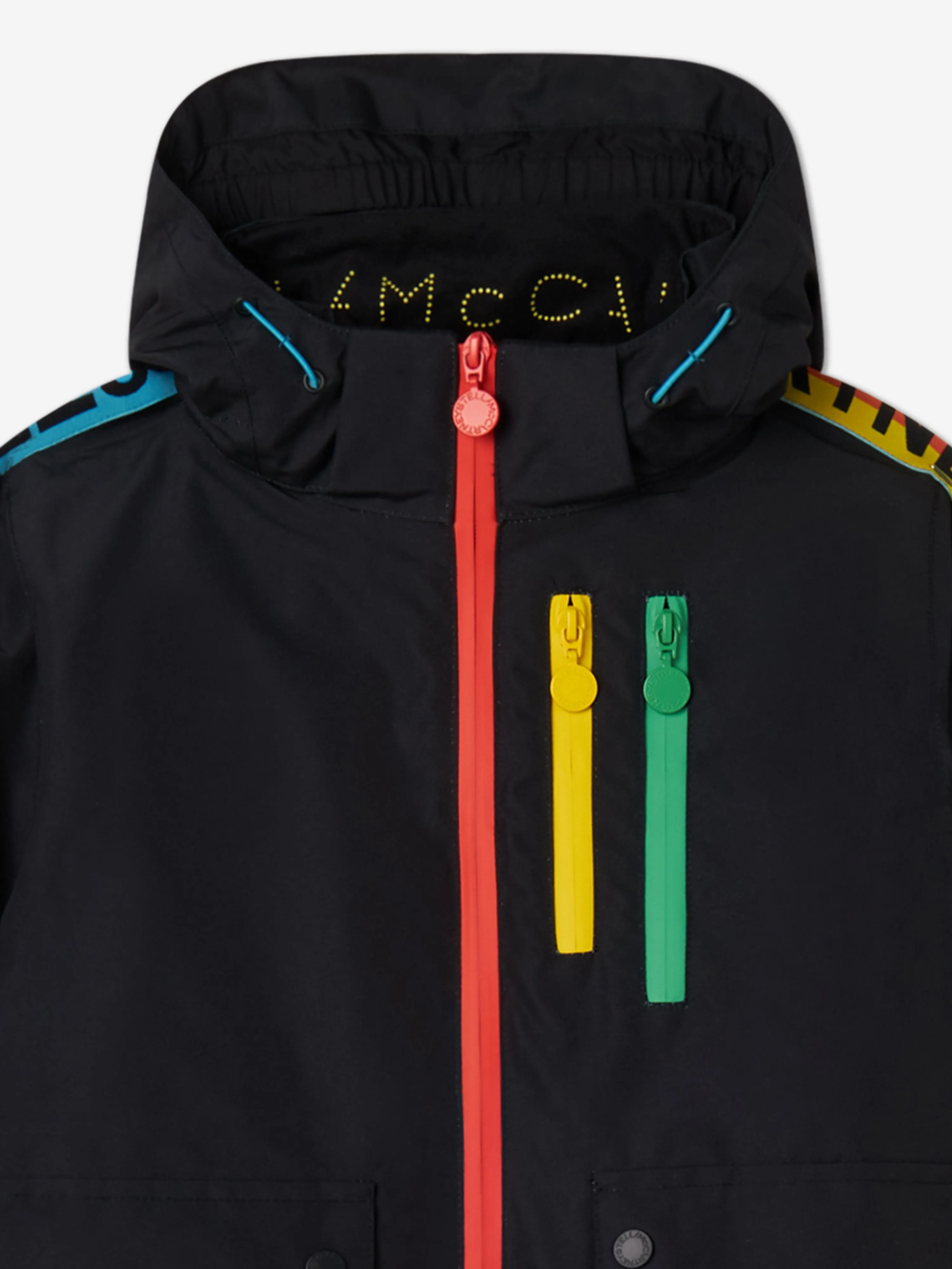 Stella McCartney Kids Branded Ski Jacket in Black