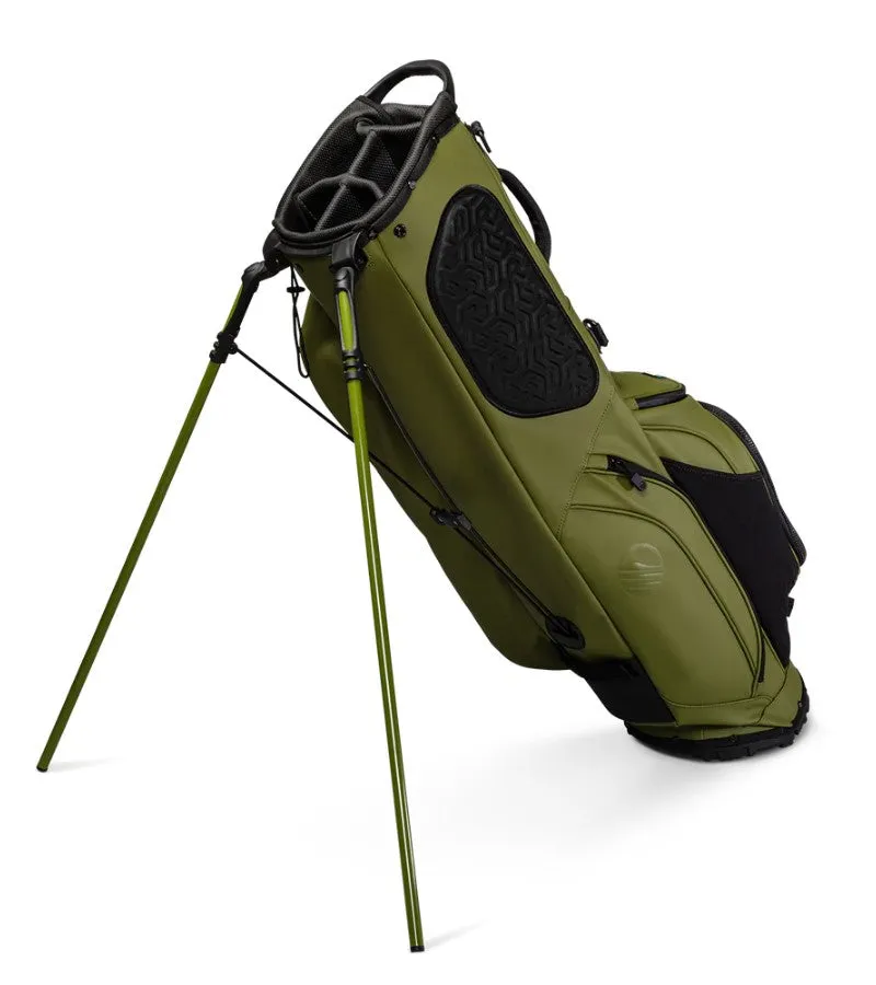 Sunday Golf Ryder Golf Stand Bag S-Class Olive Leather (Bag Height 35")