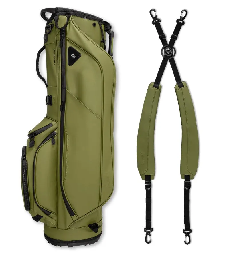 Sunday Golf Ryder Golf Stand Bag S-Class Olive Leather (Bag Height 35")