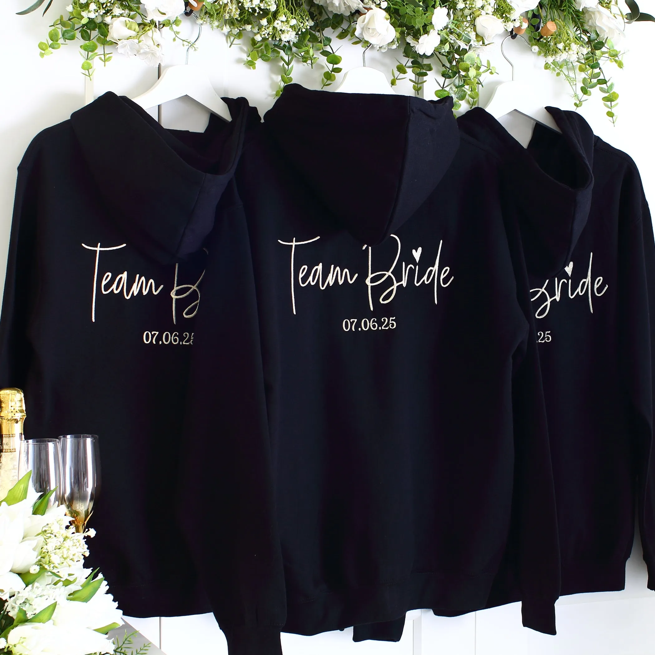 Team Bride Zipped Hoodies