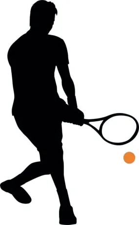 Tennis Silhouette Sports Wall Decal