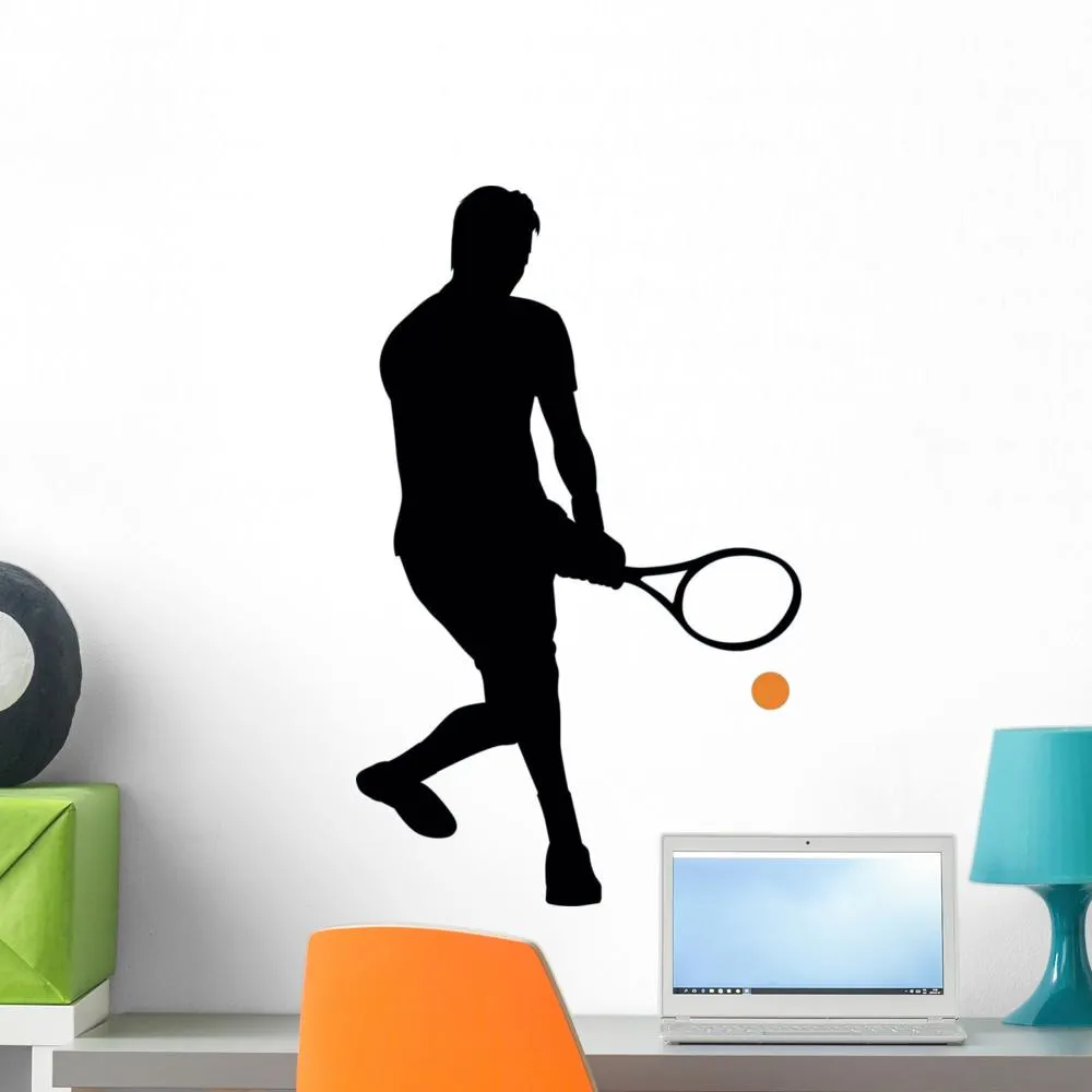 Tennis Silhouette Sports Wall Decal