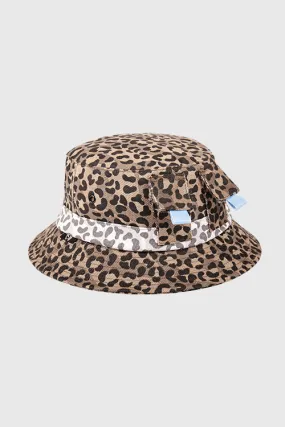 Tropics Leopard Denim Bucket Hat