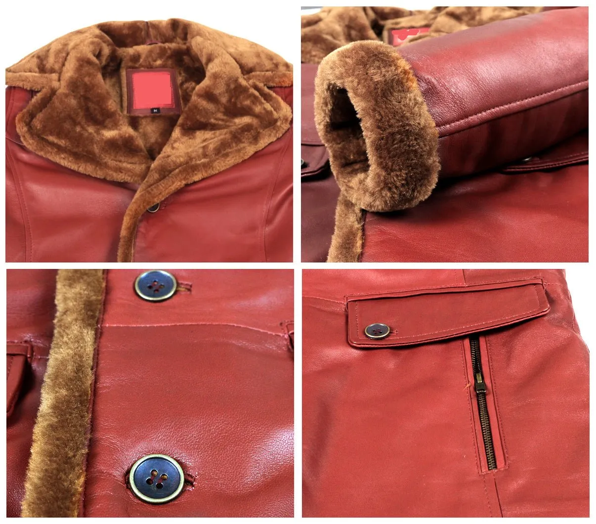 Ulyxis Shearling Lined Leather Overcoat