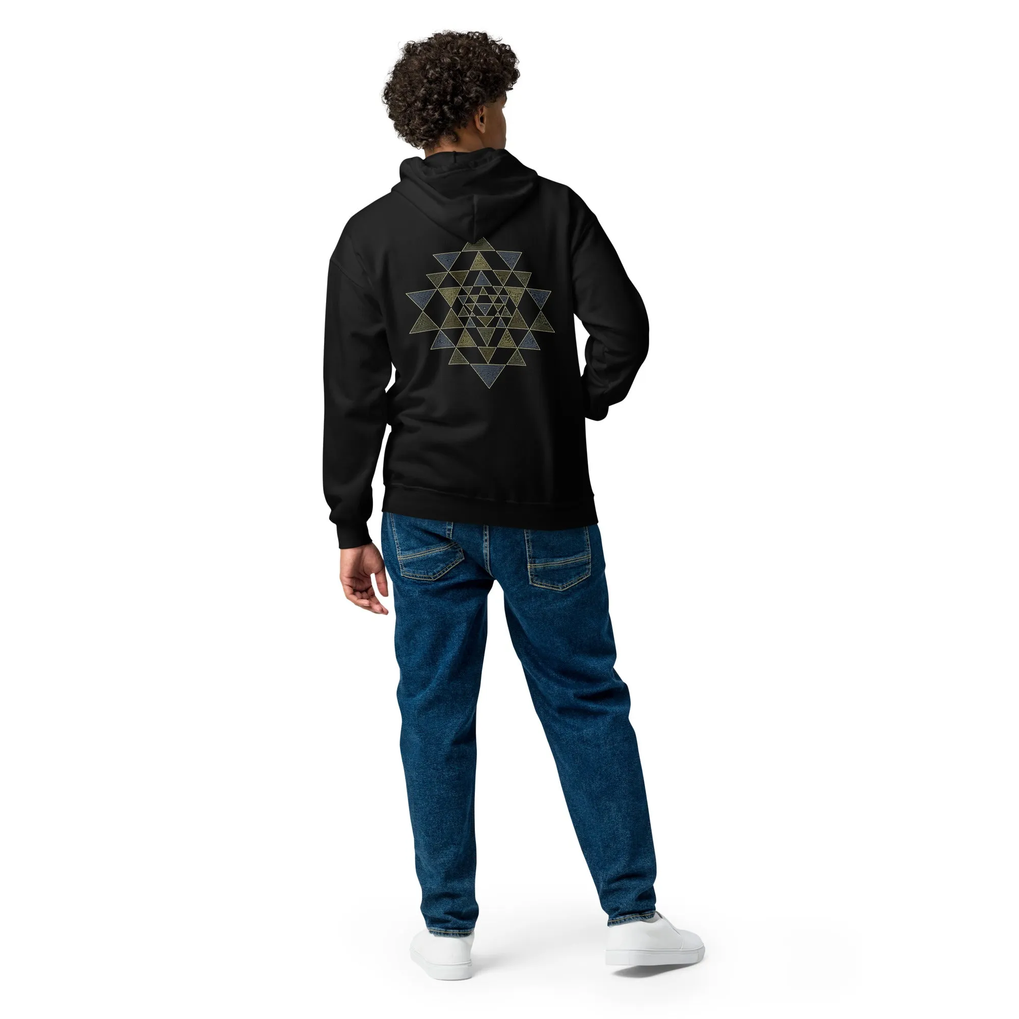 Unisex heavy blend zip hoodie - Sri Yantra