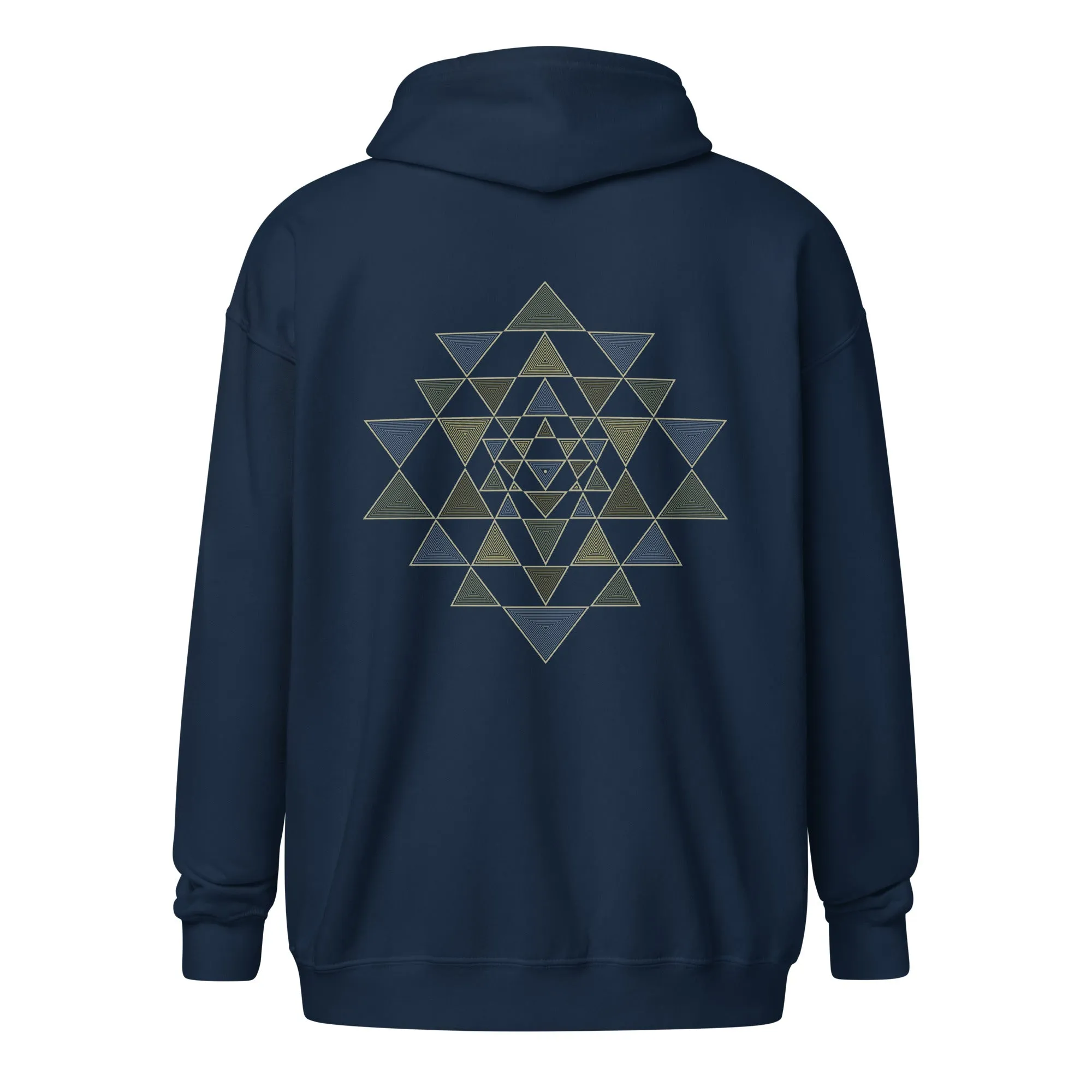 Unisex heavy blend zip hoodie - Sri Yantra