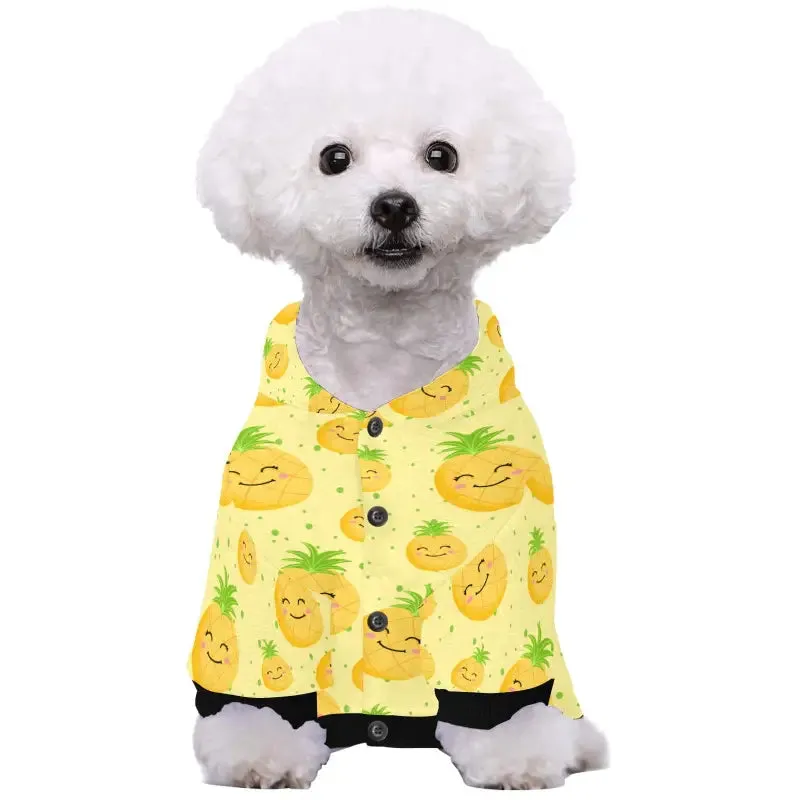 Vibrant Pineapple Dog Hoodie for Summer Fun