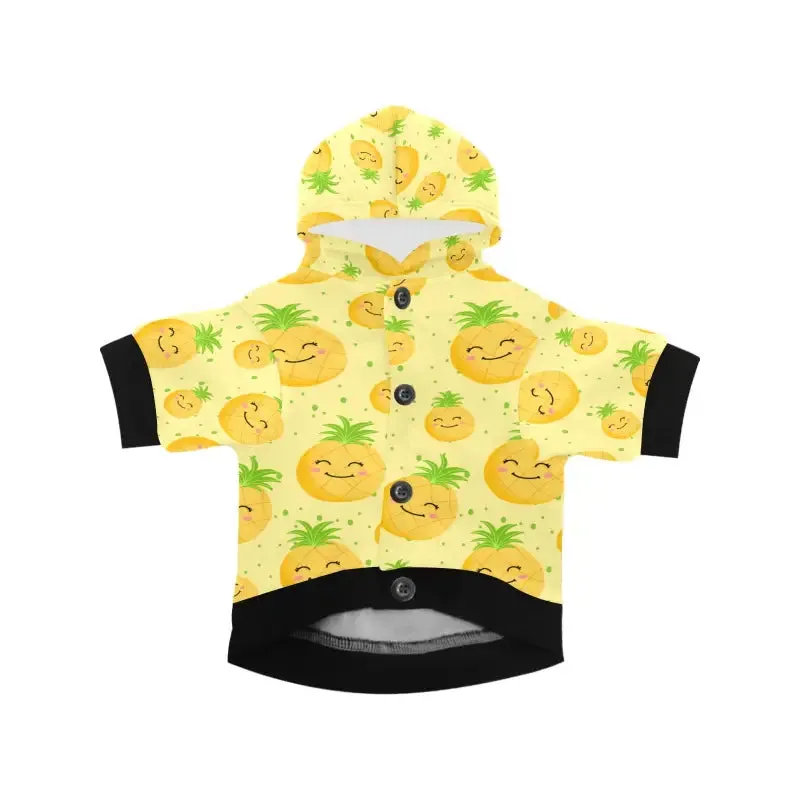 Vibrant Pineapple Dog Hoodie for Summer Fun