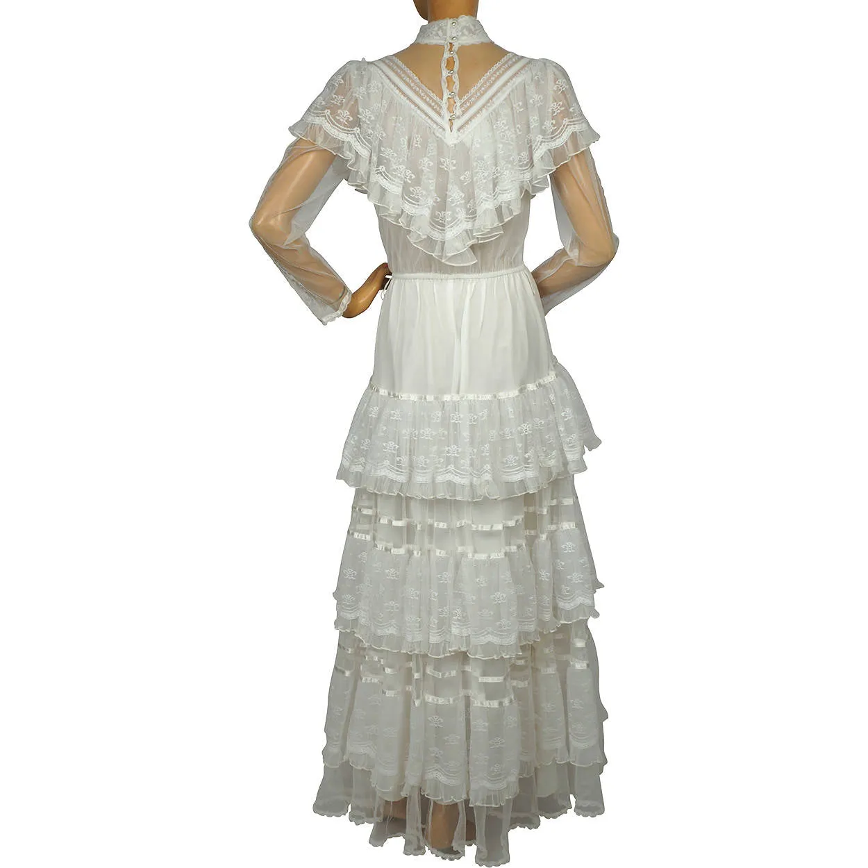 Vintage 1980s Gunne Sax Wedding Dress Boho Romantic Renaissance Bridal Collection