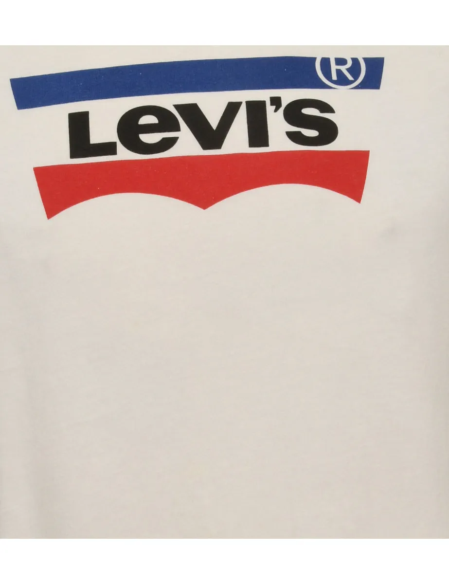 White Levi's Printed T-shirt - M