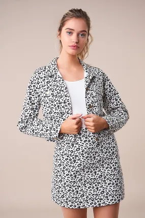 Wildest Dreams Cropped Leopard Denim Jacket