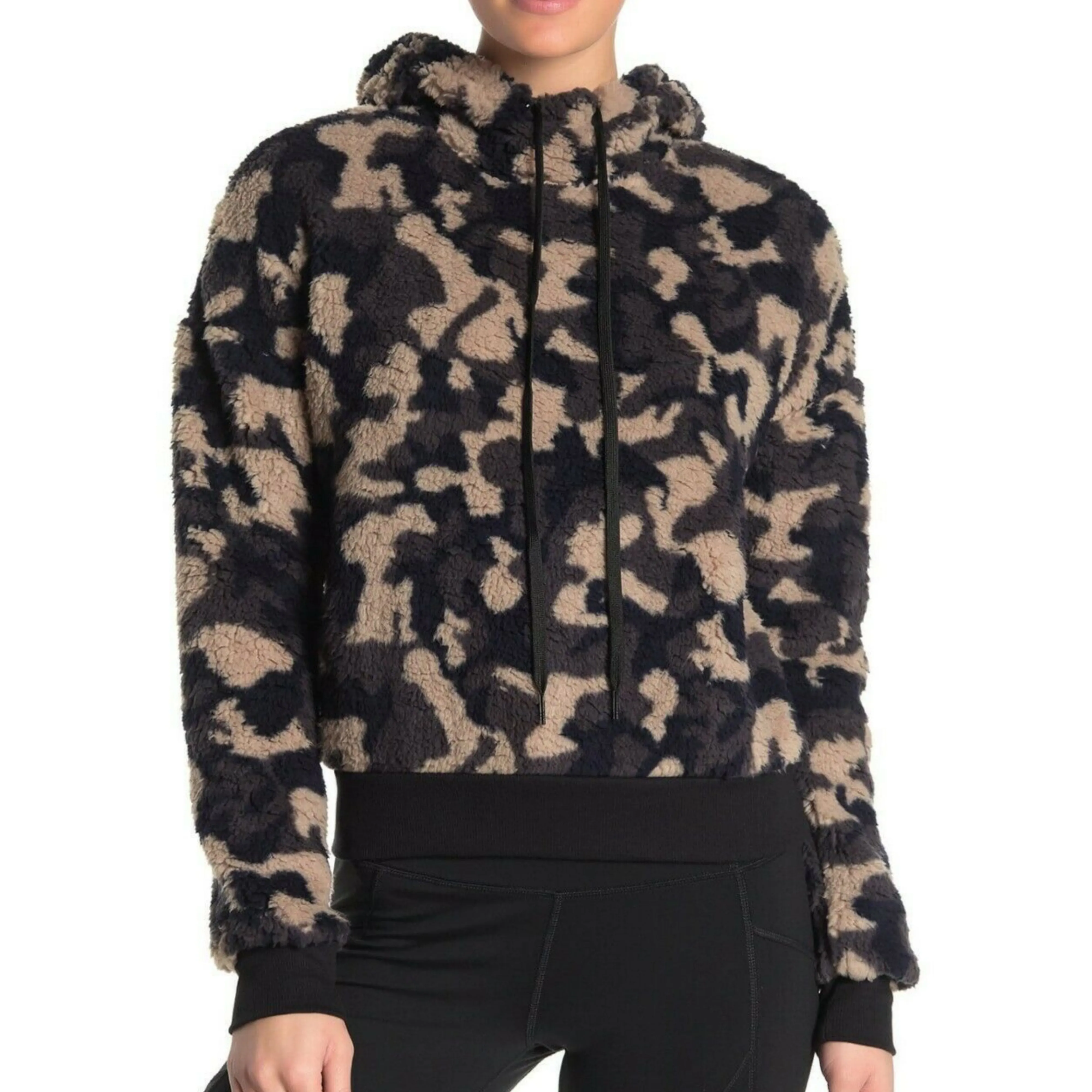 Z BY ZELLA Camo Shearling Hoodie