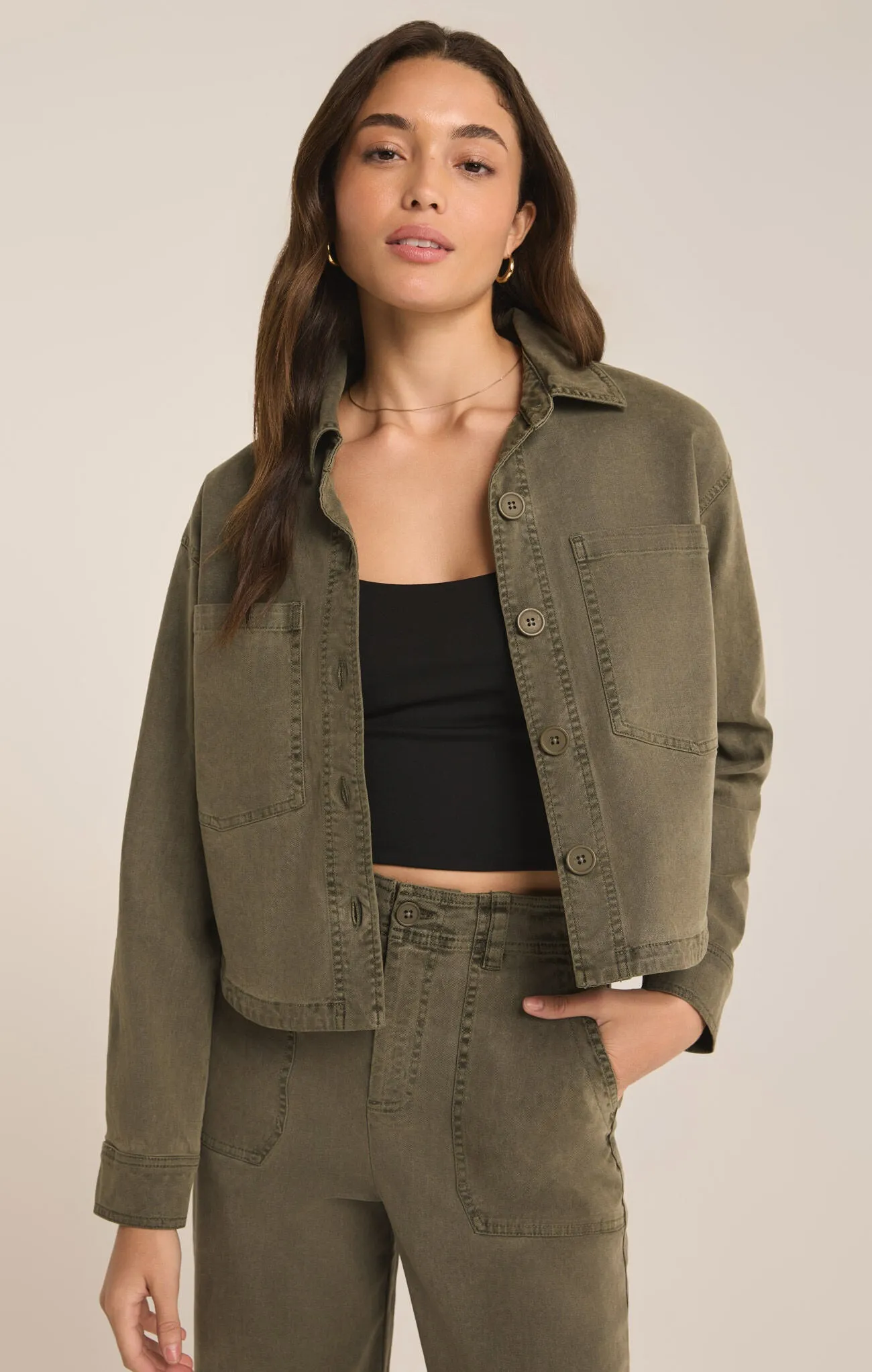 Z SUPPLY ALL DAY CROPPED JACKET