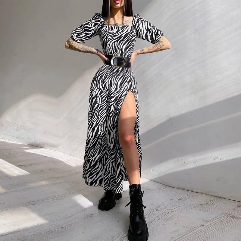 Zahra Zebra Print Dress - Culture Heaven Special