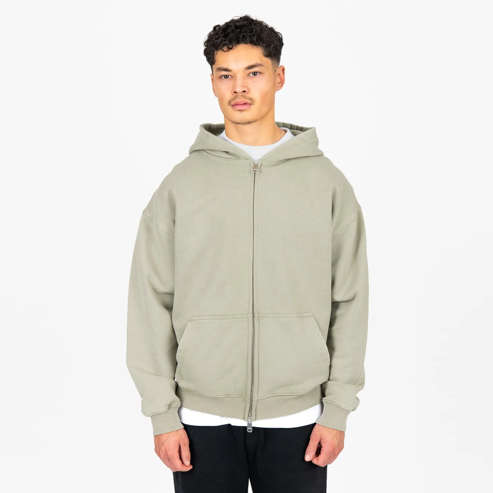 Zip Hoodie - Vintage Olive